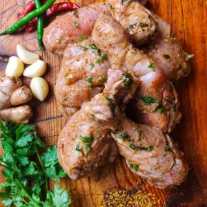 Marinated Chicken Drumsticks - Coriander and Green Chilli 500 Gms