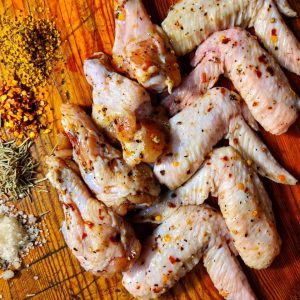Marinated Chicken Wings - Chilli Flakes and Mustard 500 Gms
