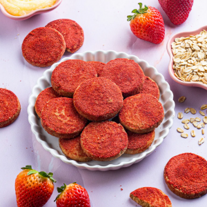 Strawberry Oats Cookies: With Real Strawberry & Pure Ghee