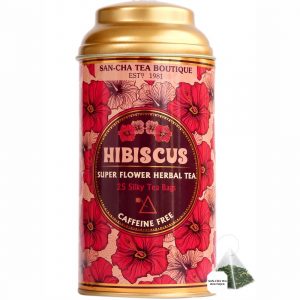 Hibiscus Herbal Tea- Caffeine Free (25 Pyramid Tea Bags)