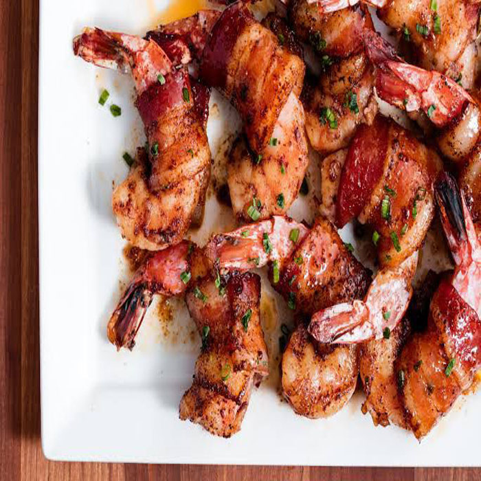 3. Bacon wrapped prawns - thumbnail